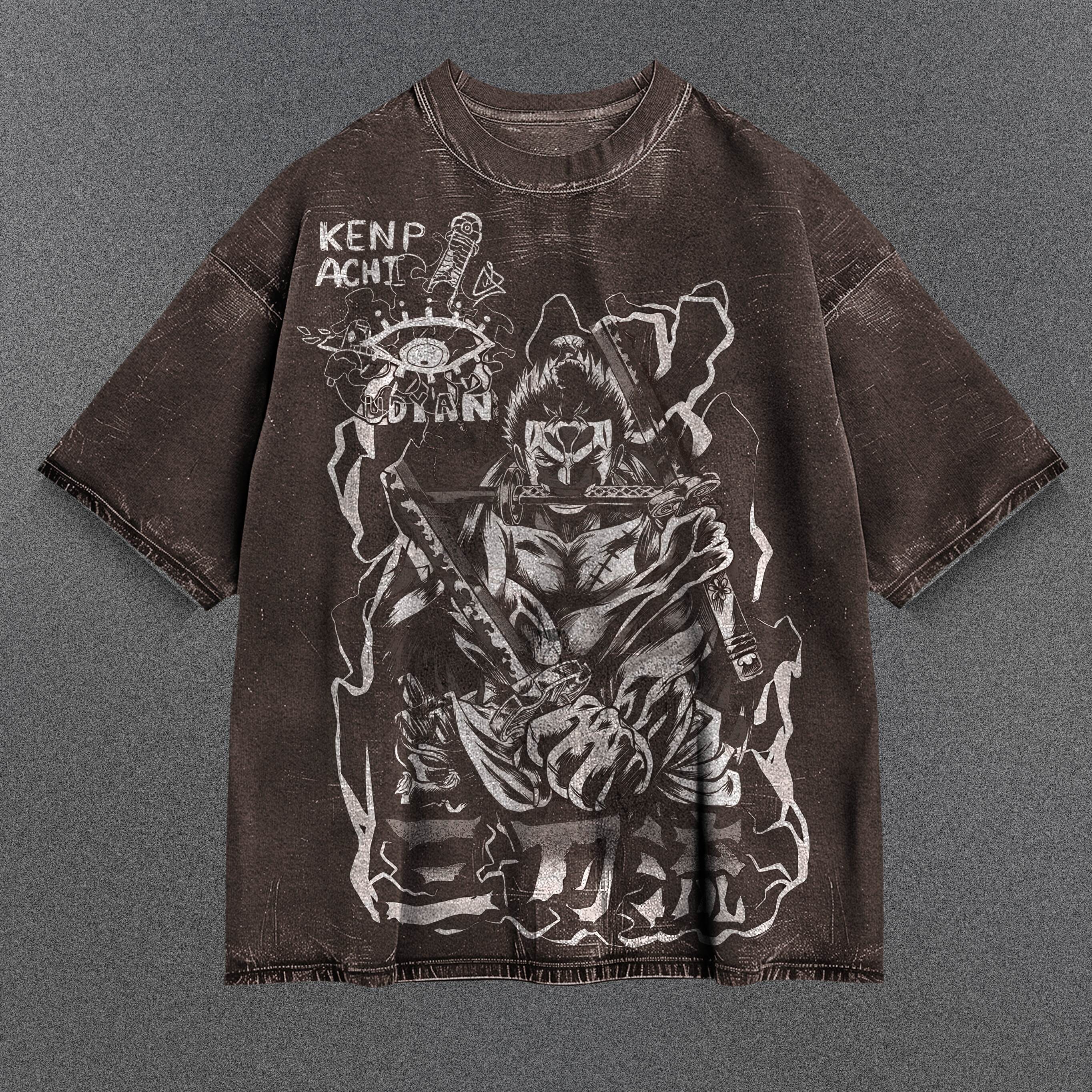 One Piece Relaxed Brown Washed T-Shirt