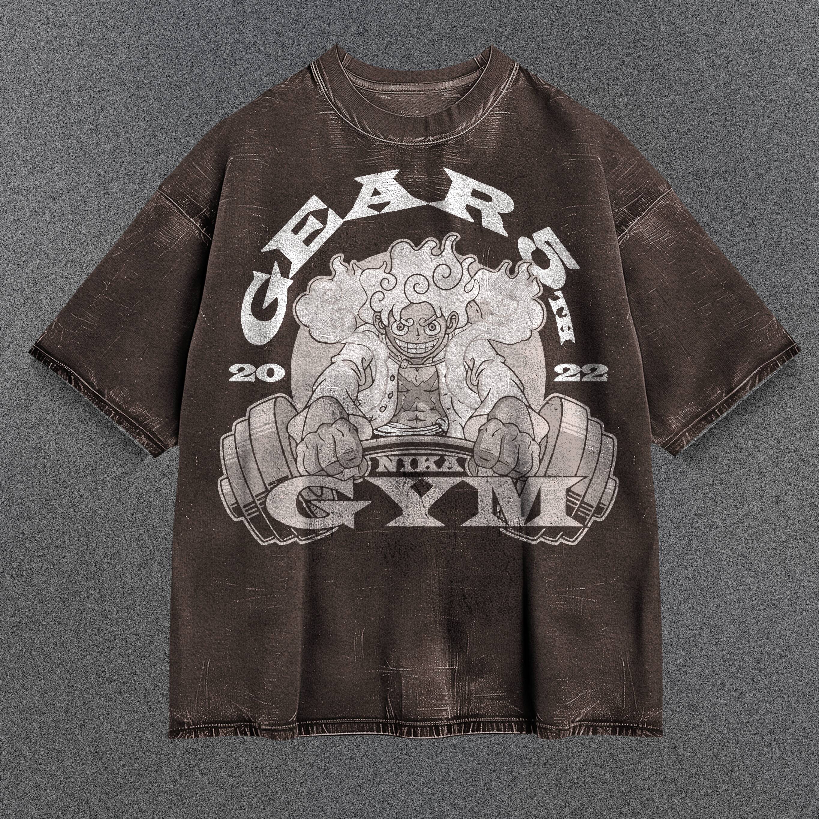 One Piece Smooth Brown Washed T-Shirt