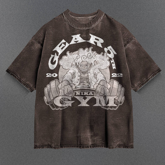 One Piece Smooth Brown Washed T-Shirt