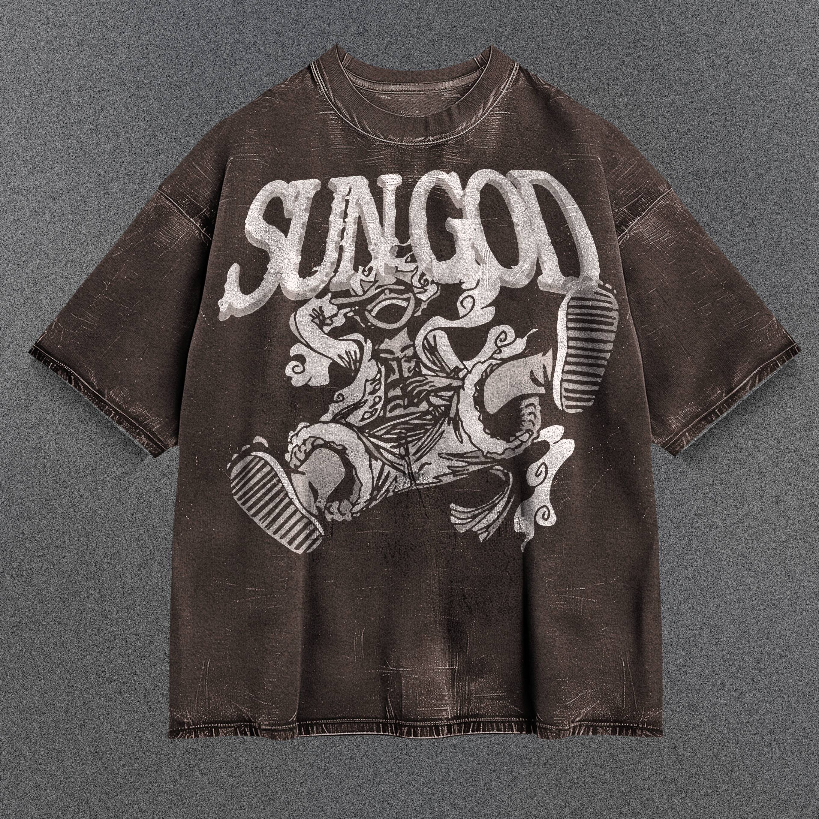 One Piece Flattering Brown Washed T-Shirt