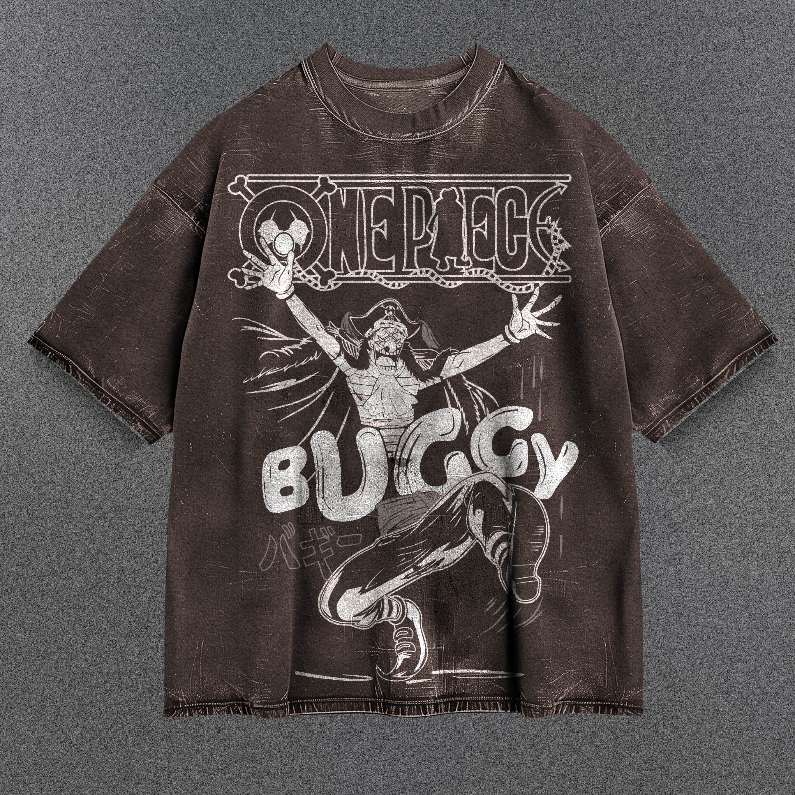One Piece Chic Brown Washed T-Shirt