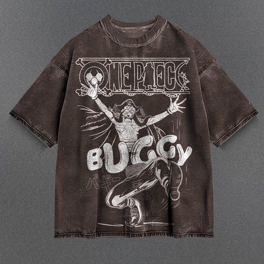 One Piece Chic Brown Washed T-Shirt