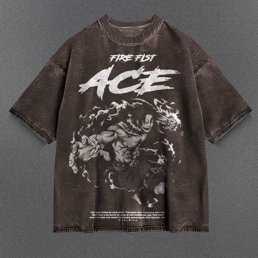 One Piece Soft Brown Washed T-Shirt