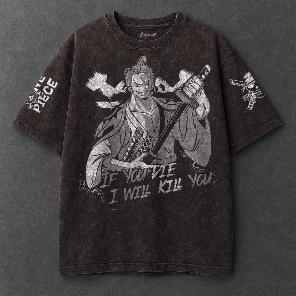 One Piece Premium Breezy Brown Washed T-Shirt