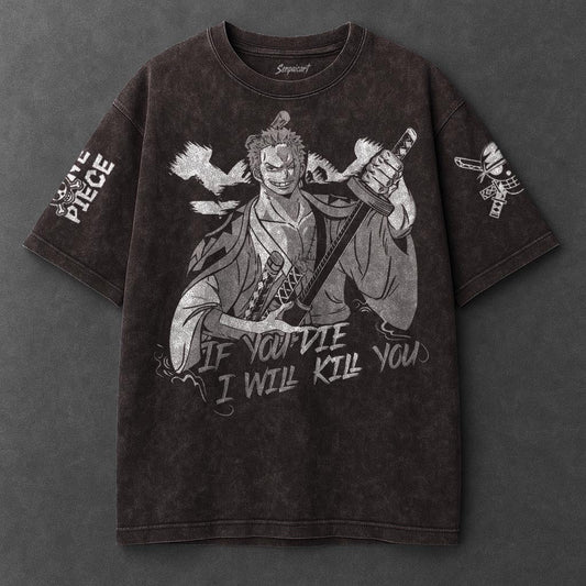 One Piece Premium Breezy Brown Washed T-Shirt