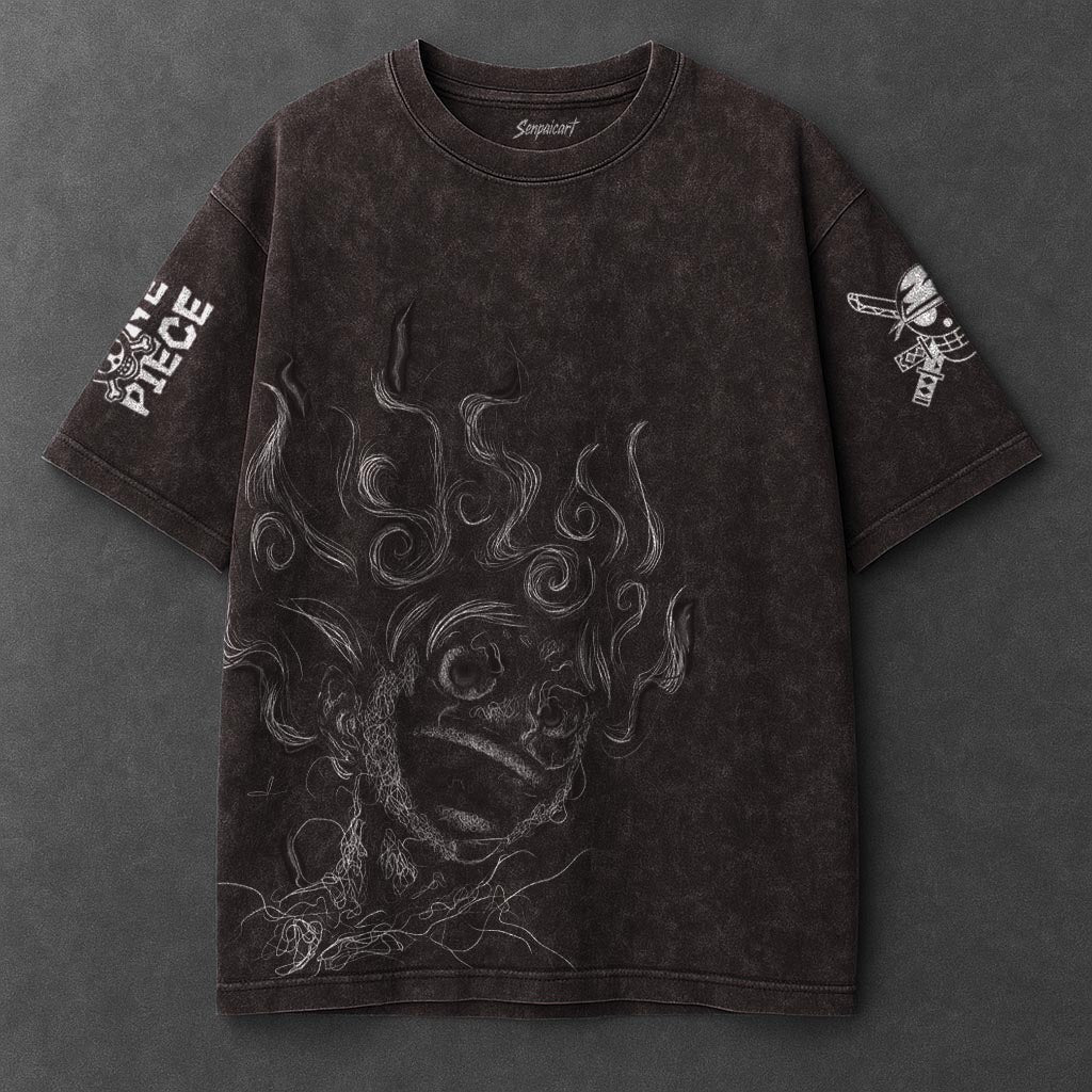 One Piece Premium Comfy Brown Washed T-Shirt