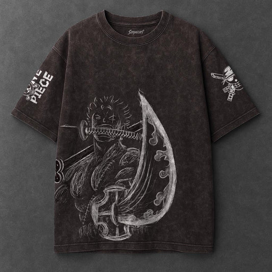One Piece Premium Cozy Brown Washed T-Shirt
