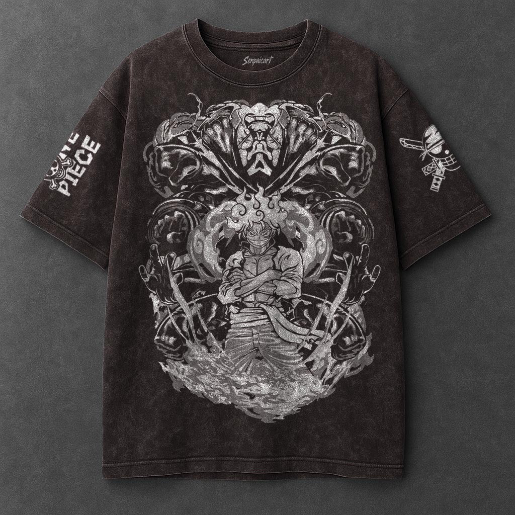One Piece Premium Effortless Brown Washed T-Shirt
