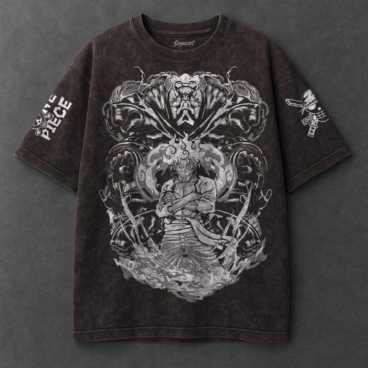 One Piece Premium Effortless Brown Washed T-Shirt