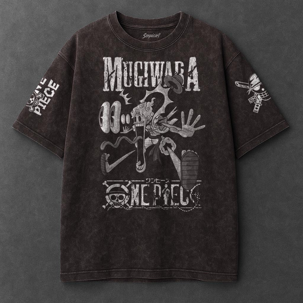 One Piece Premium Relaxed Brown Washed T-Shirt