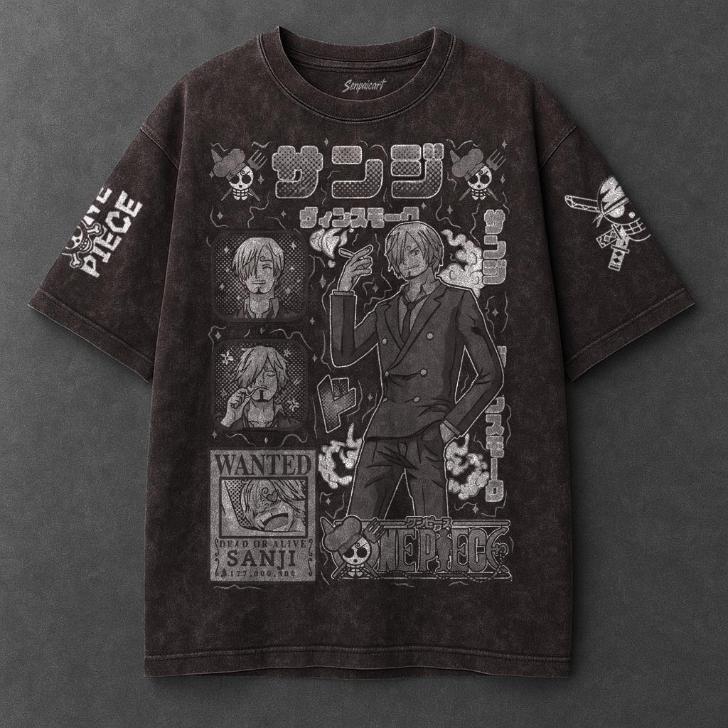 One Piece Premium Lightweight Brown Washed T-Shirt