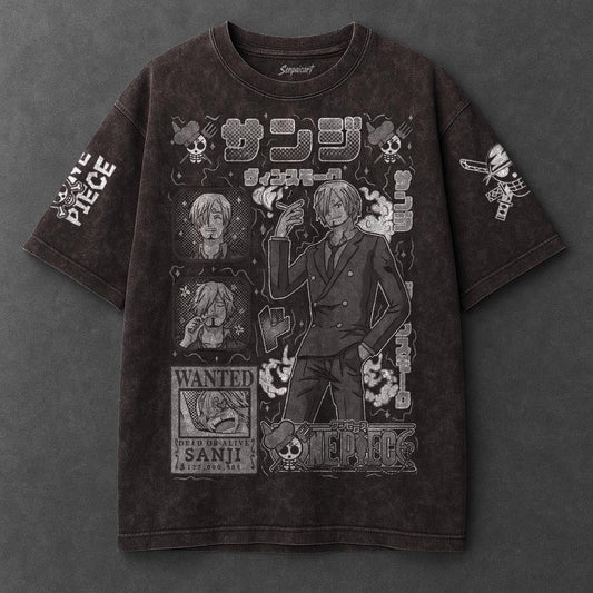 One Piece Premium Lightweight Brown Washed T-Shirt