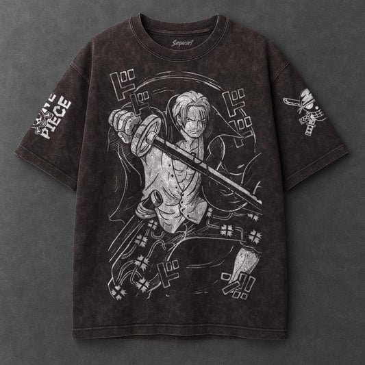 One Piece Premium Airy Brown Washed T-Shirt