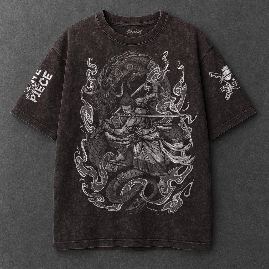 One Piece Premium Soft Brown Washed T-Shirt
