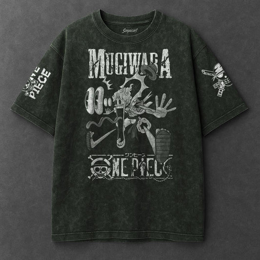 One Piece Premium Roomy Vintage Green Washed T-Shirt