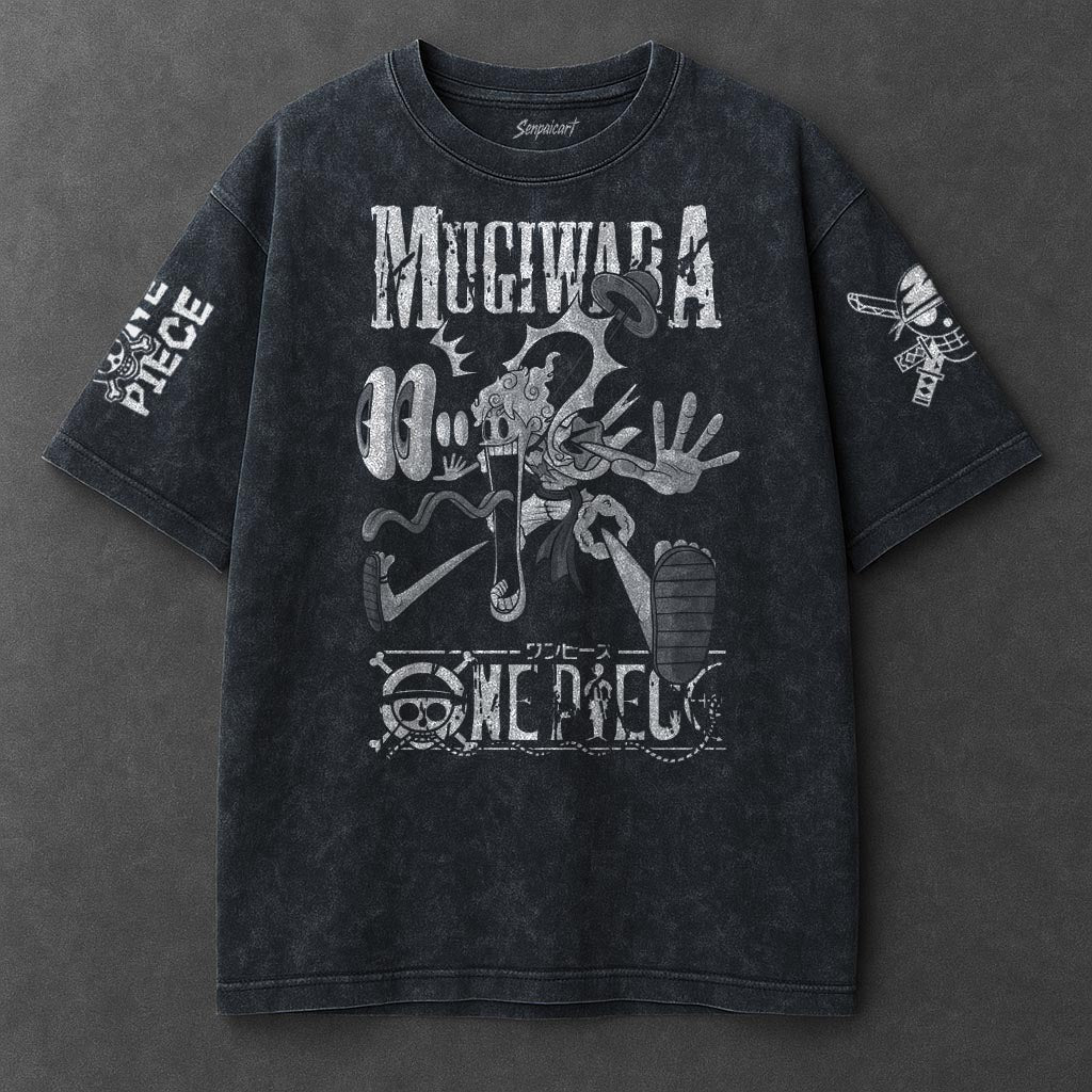 One Piece Premium Lightweight Navy Blue Washed T-Shirt