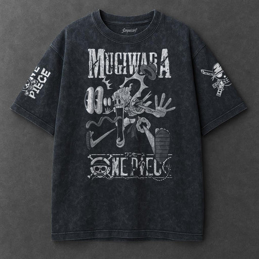 One Piece Premium Lightweight Navy Blue Washed T-Shirt
