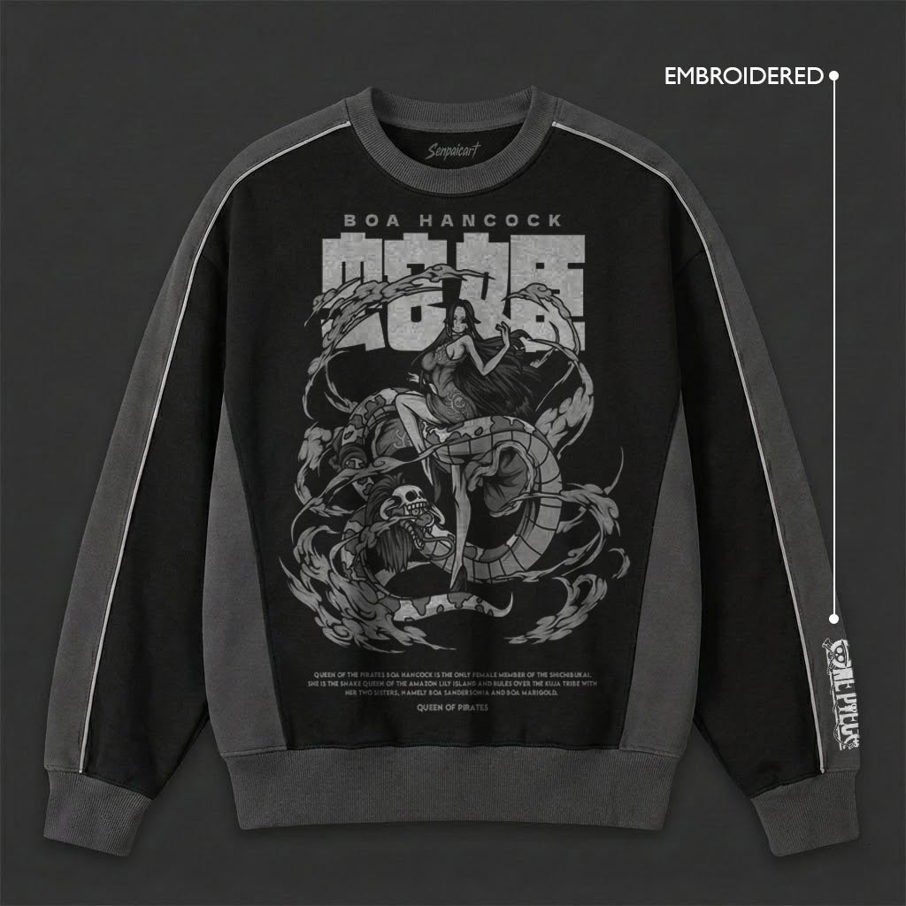 One Piece Iconic Black Grey Sweatshirt