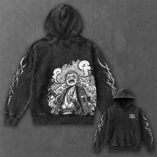 One Piece Essential Modern Black Washed Hoodie