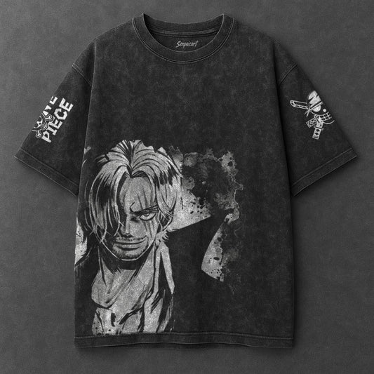 One Piece Essential Sleek Black Washed T-Shirt