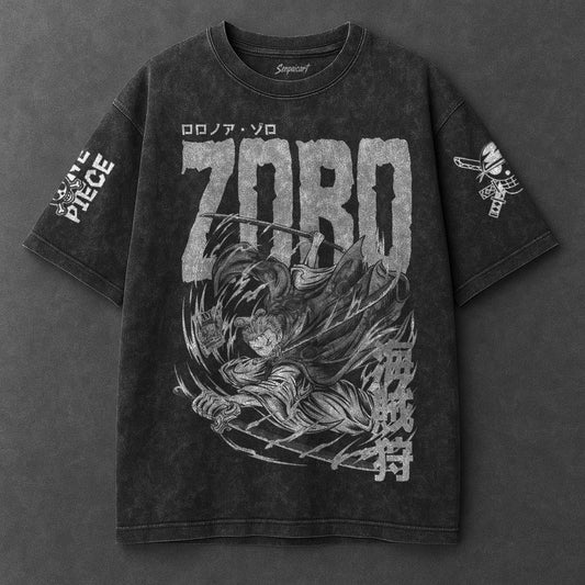 One Piece Classic Clean Black Washed T-Shirt