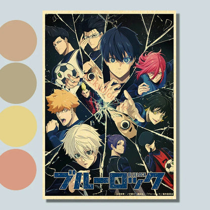 Blue Lock Kraft Paper Posters