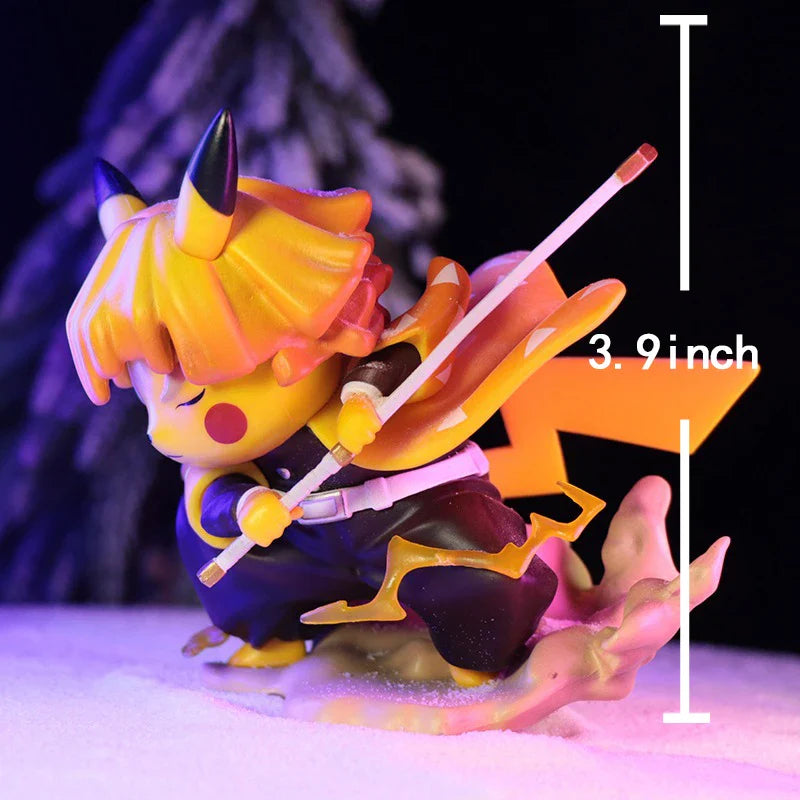 Demon Slayer Zenitsu Pikachu Action Figure