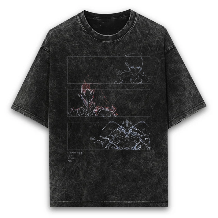 Solo Leveling Spacious Washed T-Shirt