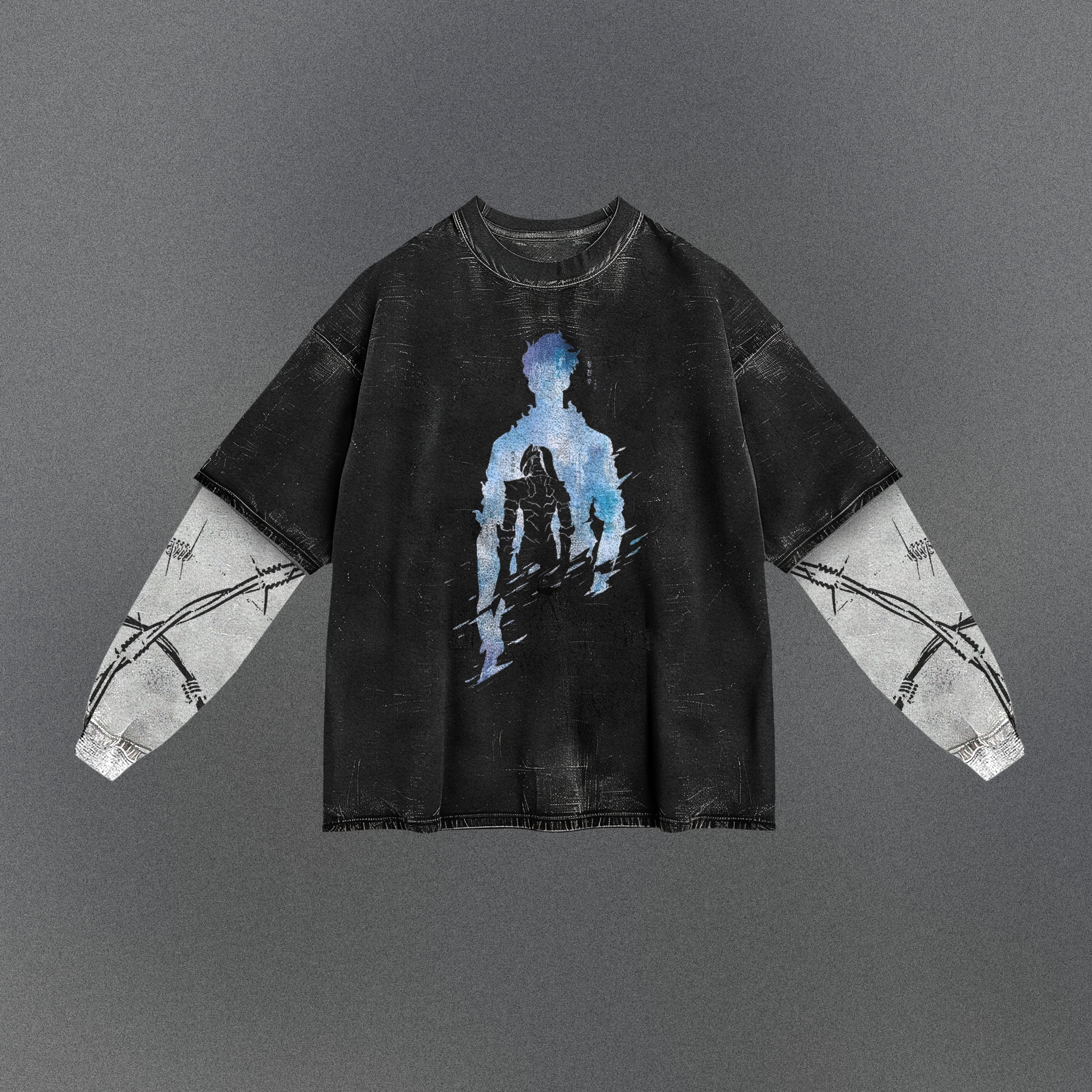 Solo Leveling Tunic-like Double Sleeve T-shirt