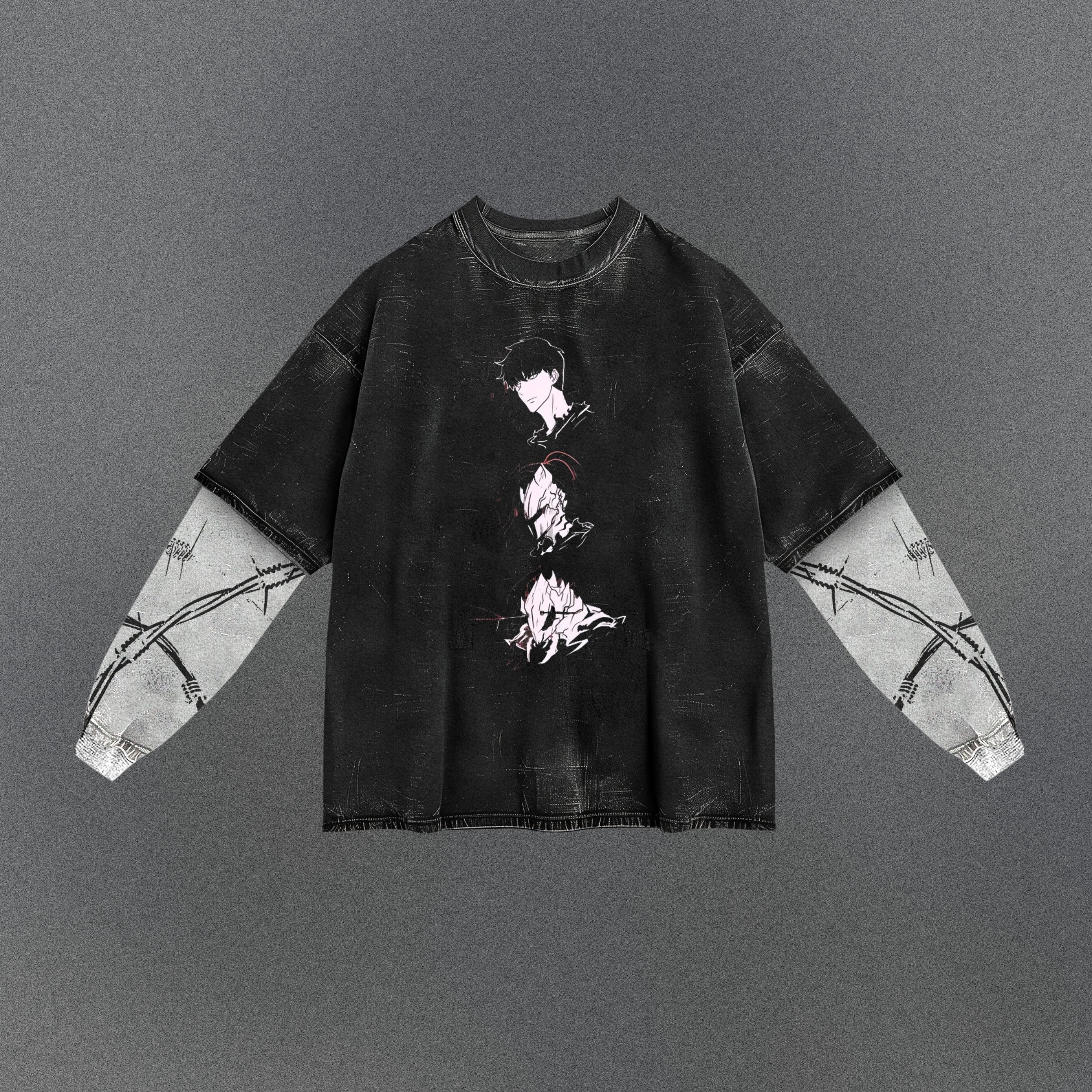 Solo Leveling Roomy Double Sleeve T-shirt