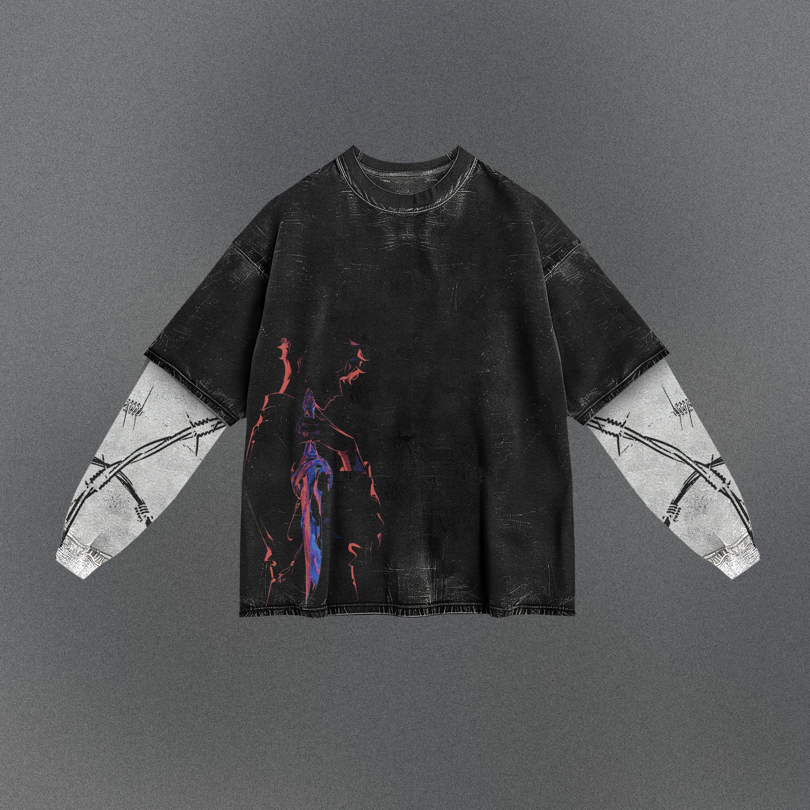 Solo Leveling Oversized Double Sleeve T-shirt