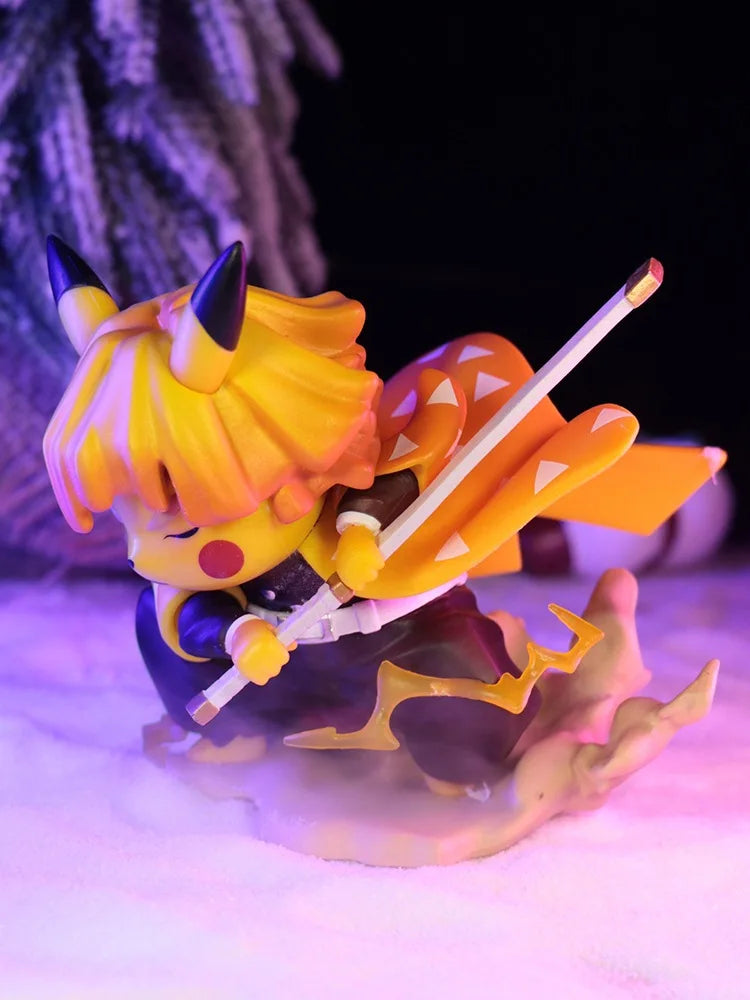 Demon Slayer Zenitsu Pikachu Action Figure