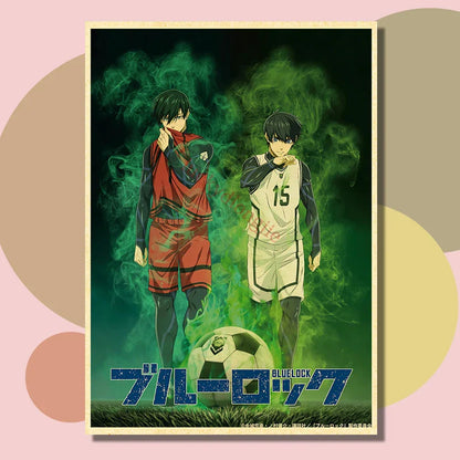 Blue Lock Kraft Paper Posters