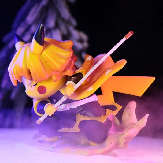 Demon Slayer Zenitsu Pikachu Action Figure