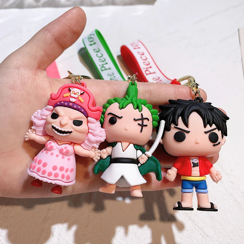One Piece Action Figure Keychain