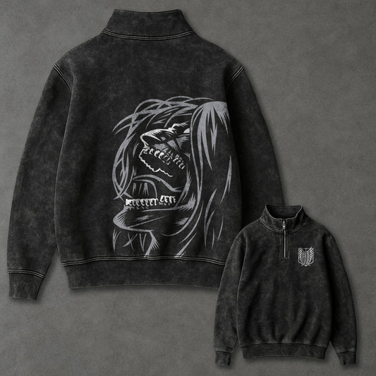 Attack on Titan Effortless Half Zip up Sweatshirt