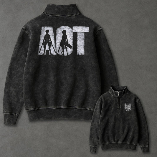 Attack on Titan Extended Half Zip up Sweatshirt