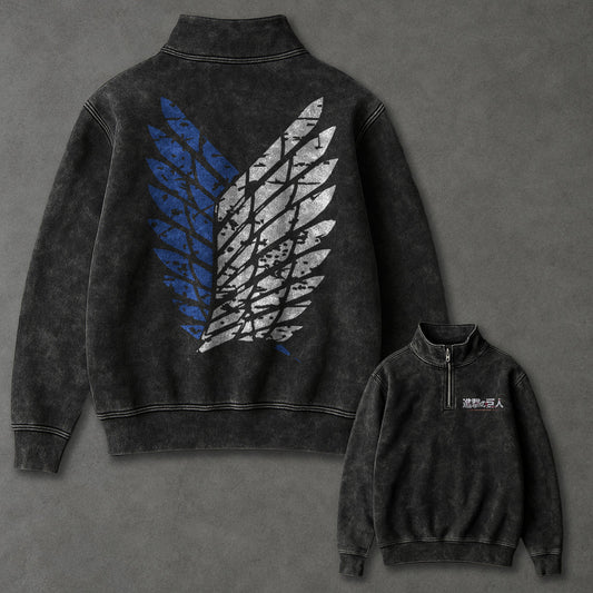 Attack on Titan Airy Half Zip up Sweatshirt