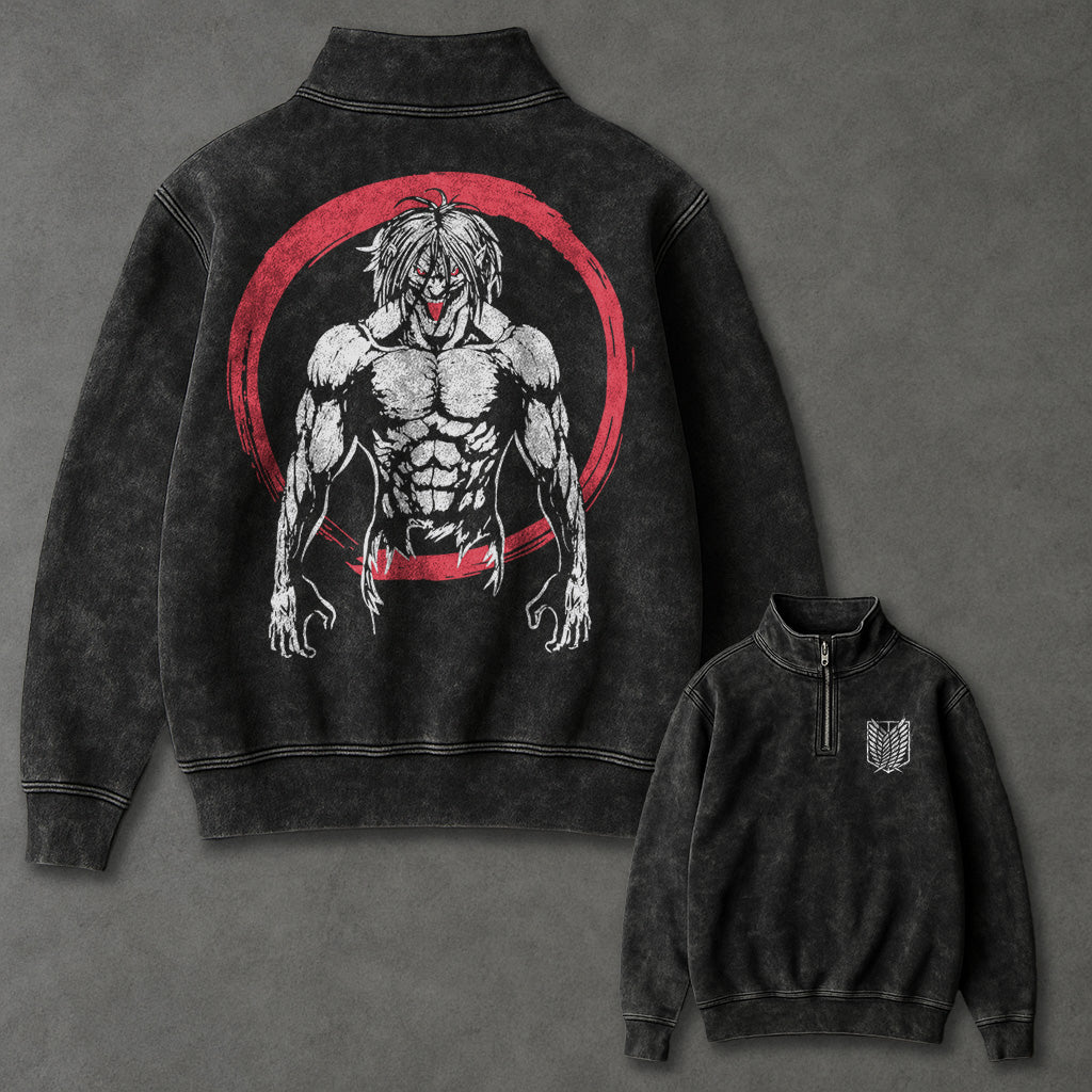 Attack on Titan Cozy Half Zip up Sweatshirt