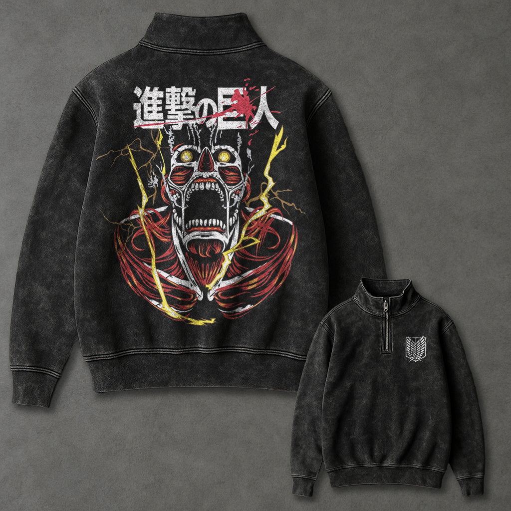 Attack on Titan Comfy Half Zip up Sweatshirt