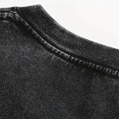 One Piece Premium Effortless Black Washed T-Shirt