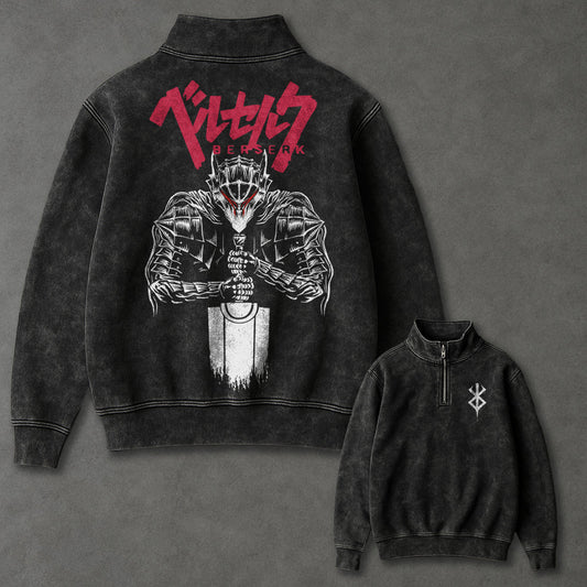 Berserk Flowy Half Zip up Sweatshirt