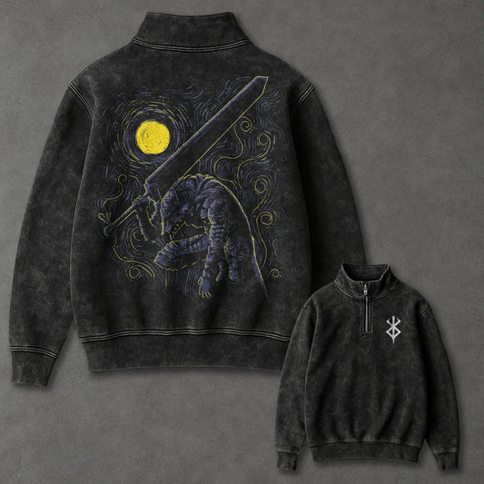 Berserk Relaxed Half Zip up Sweatshirt