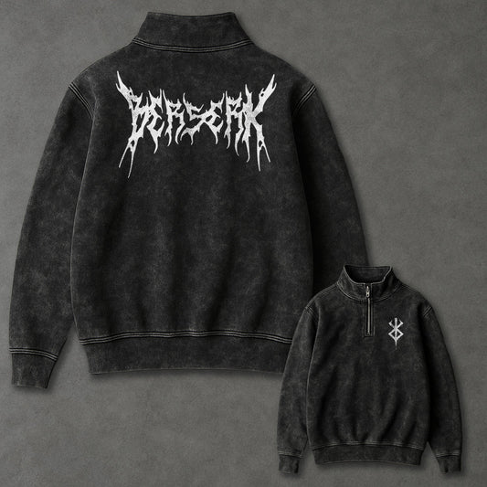 Berserk Oversized Half Zip up Sweatshirt