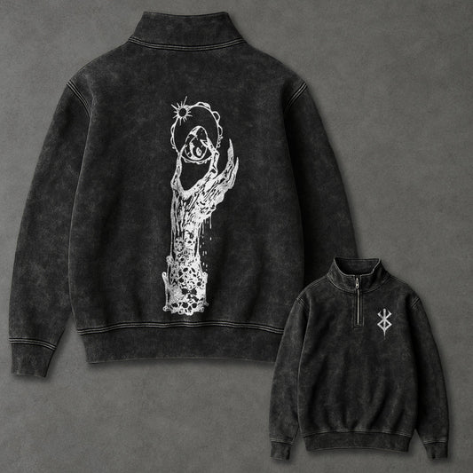 Berserk Extended Half Zip up Sweatshirt