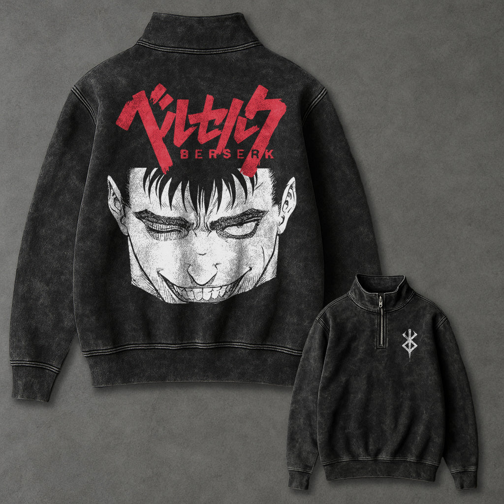 Berserk Soft Half Zip up Sweatshirt