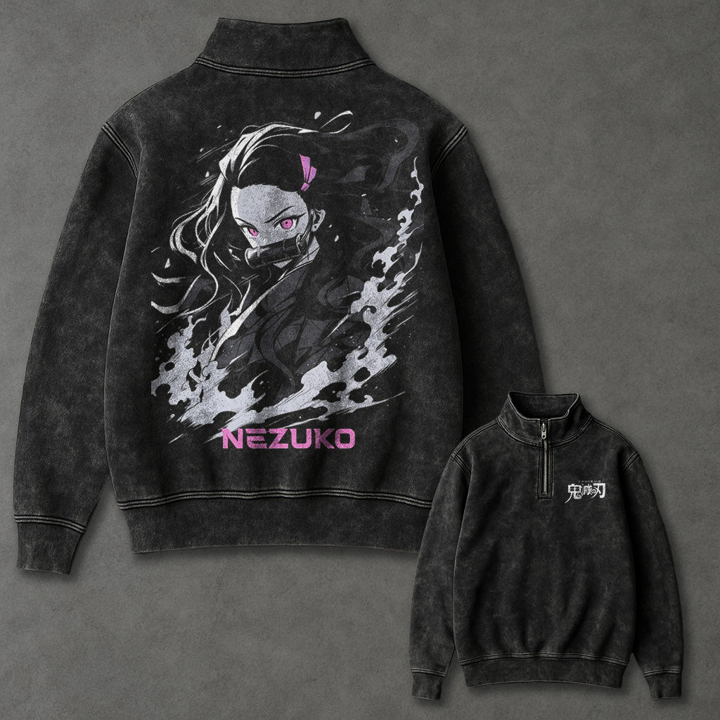 Demon Slayer Comfy Half Zip up Sweatshirt
