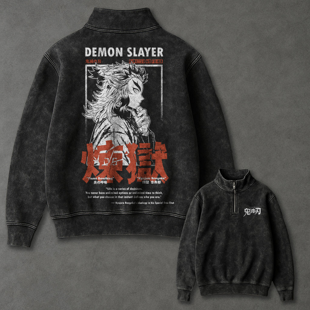 Demon Slayer Effortless Half Zip up Sweatshirt