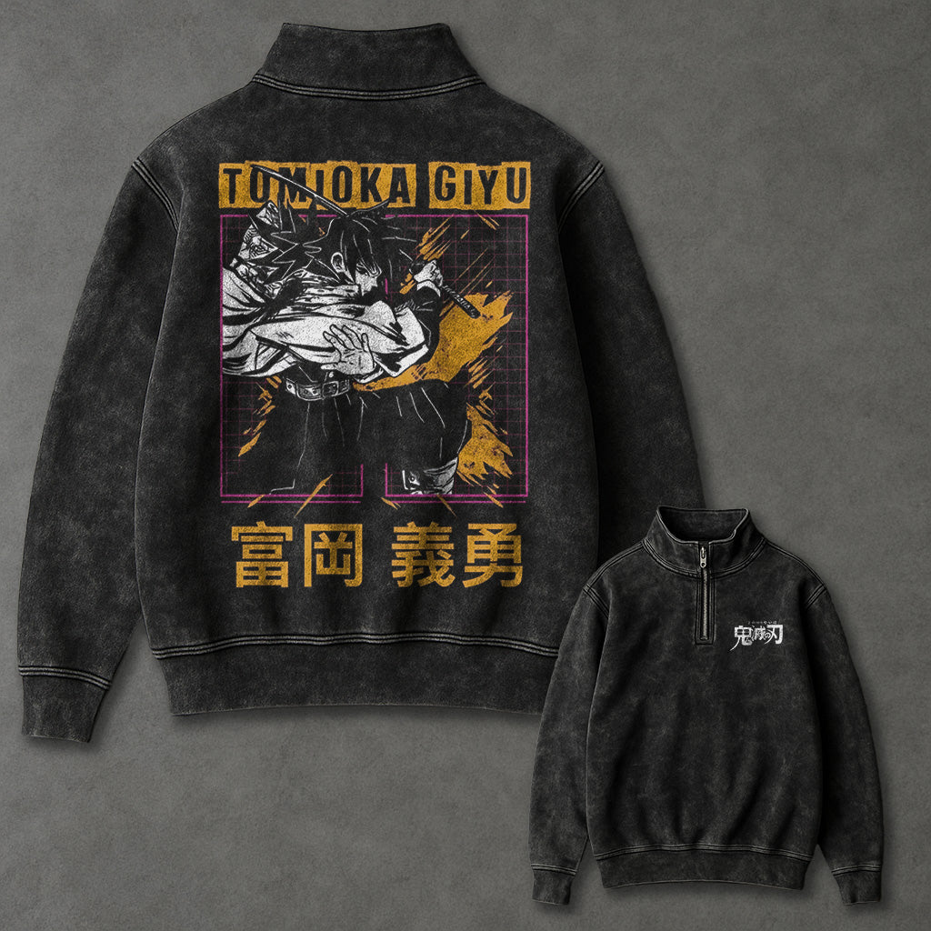 Demon Slayer Soft Half Zip up Sweatshirt