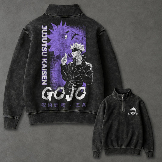 Jujutsu Kaisen Drapey Half Zip up Sweatshirt